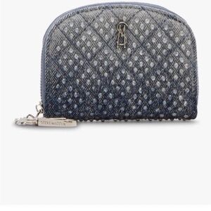 *NWT* Steve Madden Denim Crystal Wallet Zipper Close